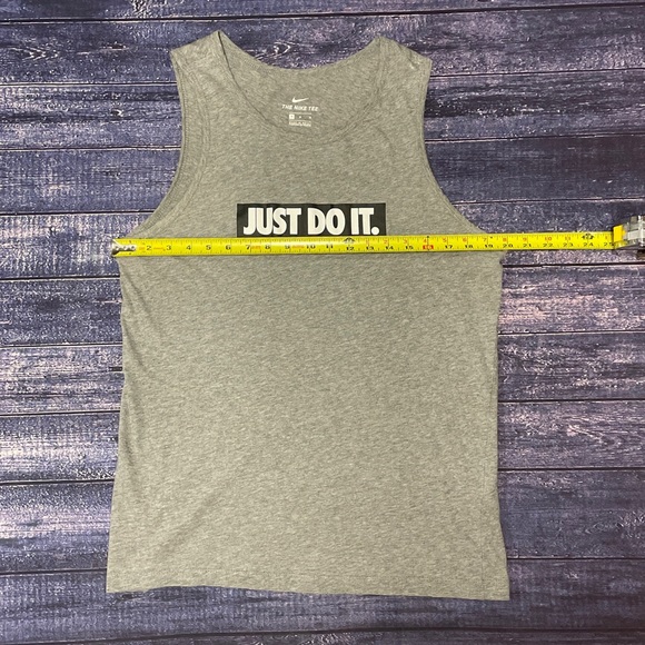 Nike Mens Sportswear Just Do It Tee Sleeveless Top Training Size Med Tank Grey - Picture 3 of 4